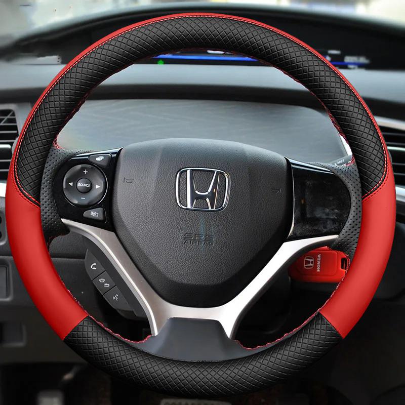 gjzh3 Car Steering Wheel Cover Anti-slip Braid Artificial Leather For Honda Civic Civic 9 2012 2013 2014 2015 Car Accessories
