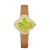 9758 Vierblättriges Kleeblatt Stahlarmband Uhrenarmband Damenuhr