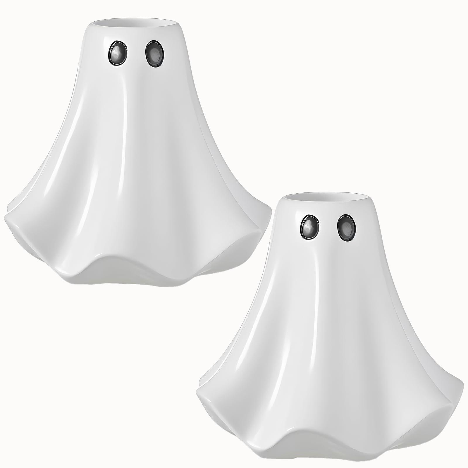 

Хэллоуинский подсвечник из двух частей, милый подсвечник необычной формы, керамический подсвечник One Size