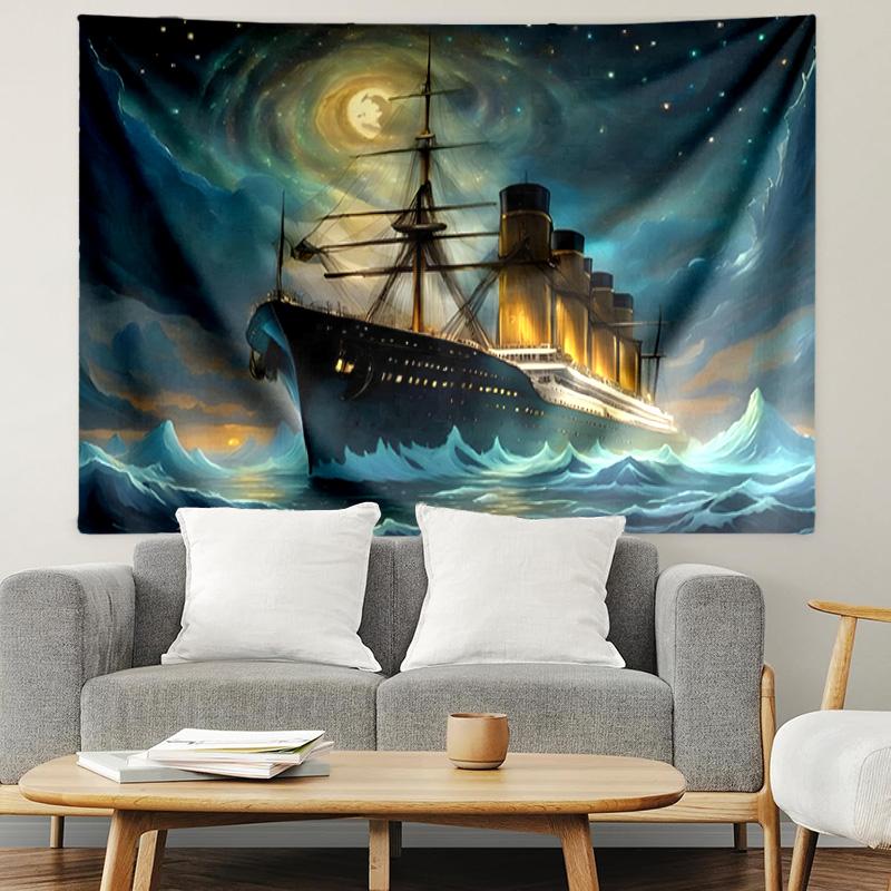 RMS Titanic Print Tapestry, Lightweight Wall Hanging, for Bedroom, Dorm, Living Room, Home Art Decor, Birthday Christmas Gift for Friends