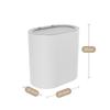 High-Gloss Flip Lid Slim Trash Can for Kitchen & Bathroom