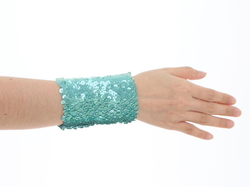 Festival Carnivel Party Accessories 1 Pair Women Ladies Shiny Sequins Stretchy Oversleeve