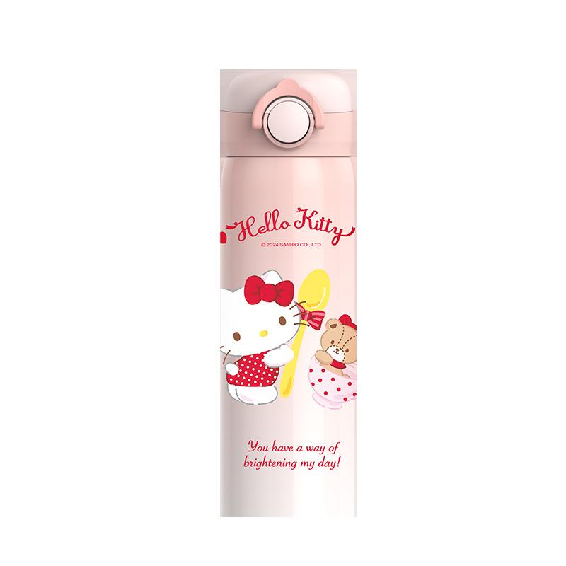 500ML Sanrio Kuromi Stainless Steel Water Bottle Direct Drinking Thermal Vacuum Insulated Cup Women Thermos Portable Student