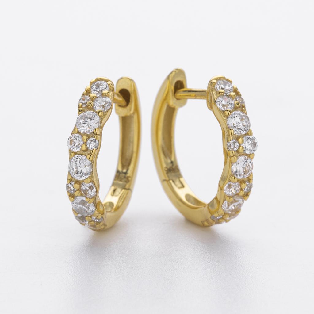Factory Custom Zircon Earrings for Women 18K Gold Plated 925 Sterling Silver Hoop Earring Everyday Wear Gift Jewelry