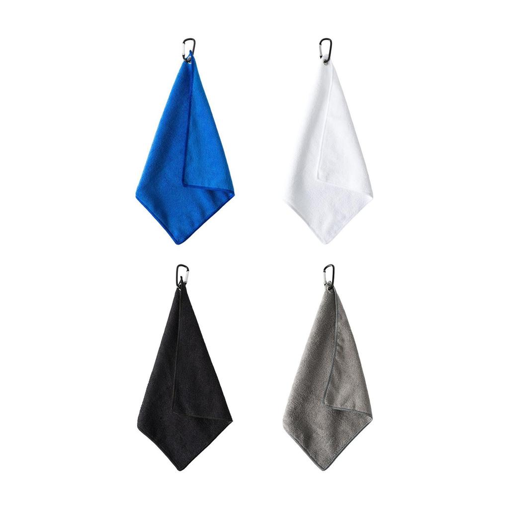 Golf Club Towel Ball Cleaning with Carabiner Clip Accessories Wiping Cloth for
