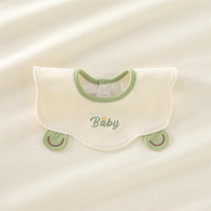 

Absorbent Cotton Baby Drool Bib - Double Snap, Waterproof, Leakproof