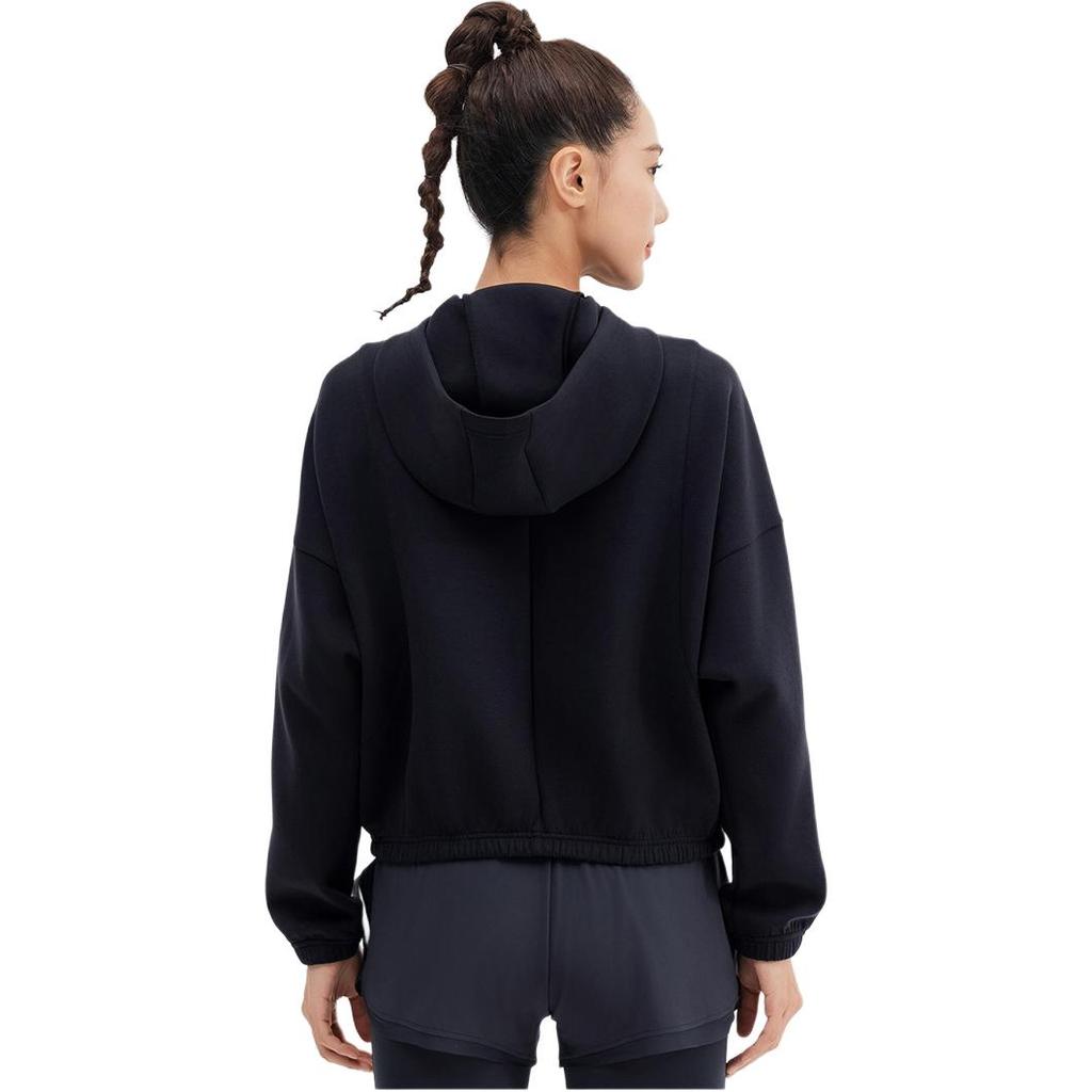 DECATHLON DOMYOS FJA 500 Solid Colour Warm Comfortable Soft Jacket Women's Smoky Black