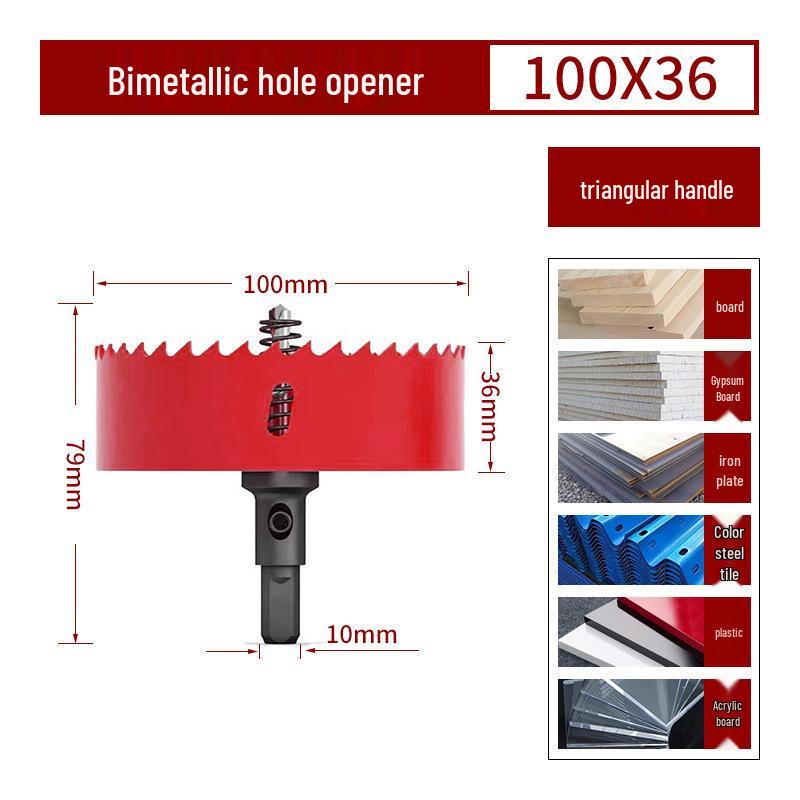 Bimetall-Lochsägebohrer für Holz, Gipskarton, PVC und Eisen