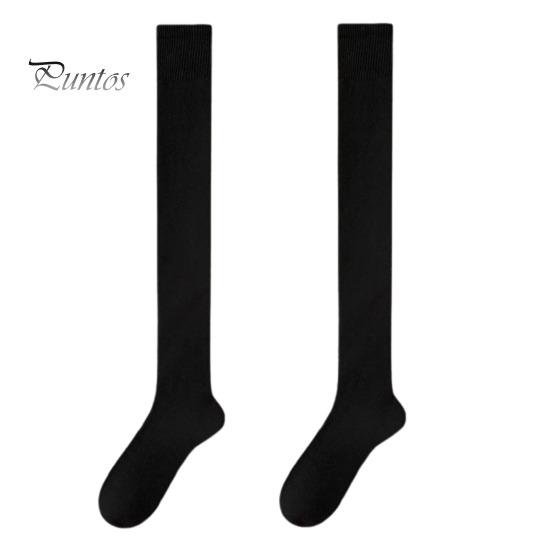 1 Pair Women Winter Socks Tihick Plush Over Knee Socks Anti-slip Solid Color Warm Thickened Stockings Warmth Socks for Various Occasions