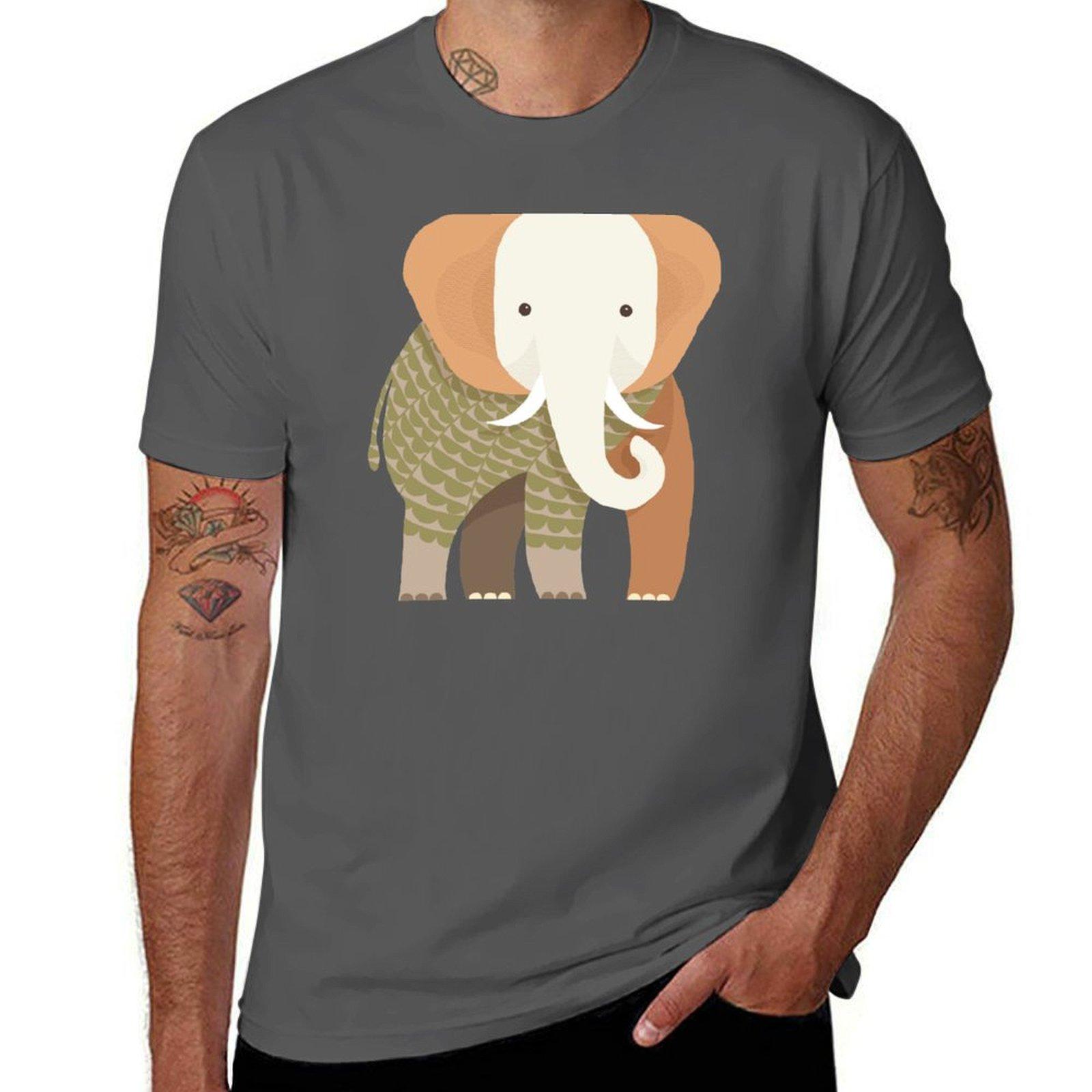 

Whimsical Elephant T-Shirt shirts graphic tee graphic tee shirt black t-shirts for men 4XL