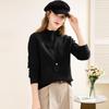 TUHUANG Women's Cashmere Wool Blend Half-High Neck Sweater