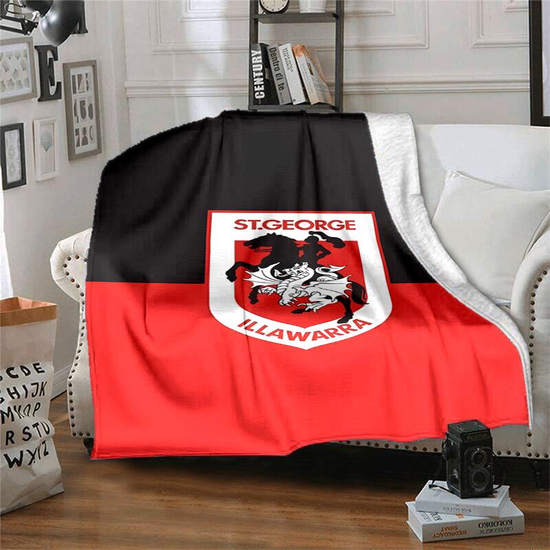 ST George Illawarra Flannel Blanket Soft All-Season Throw, Design for Camping, Car Travel, Hiking Sofa, Bed, Office Perfect Gift for Parties