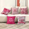 1PC Pink Love Quote Cushion Cover Pillowcase Upholstery Sofa Throw Pillow Home Decor Pillowcas