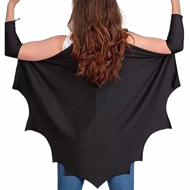 Bat-Shaped Halloween Cloak & Eye Mask Set for Kids – Cat Woman Style