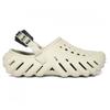 Crocs Echo Clog Sandals Bone Black 207937 2yj