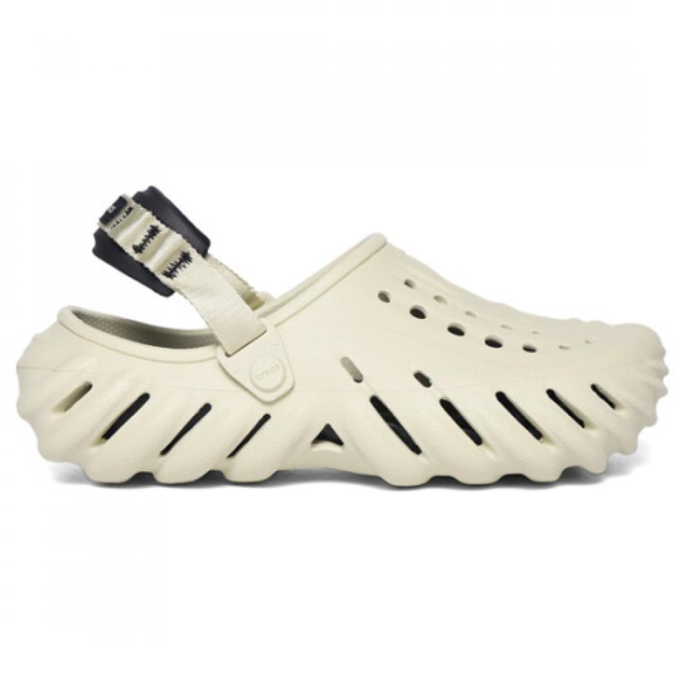 Crocs Echo Clog Sandals Bone Black 207937 2yj