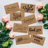 50 Pcs/set "Thank You" Greeting Cards 90*54mm Rectangular Thick Kraft Paper Cards Festival Gift Cards