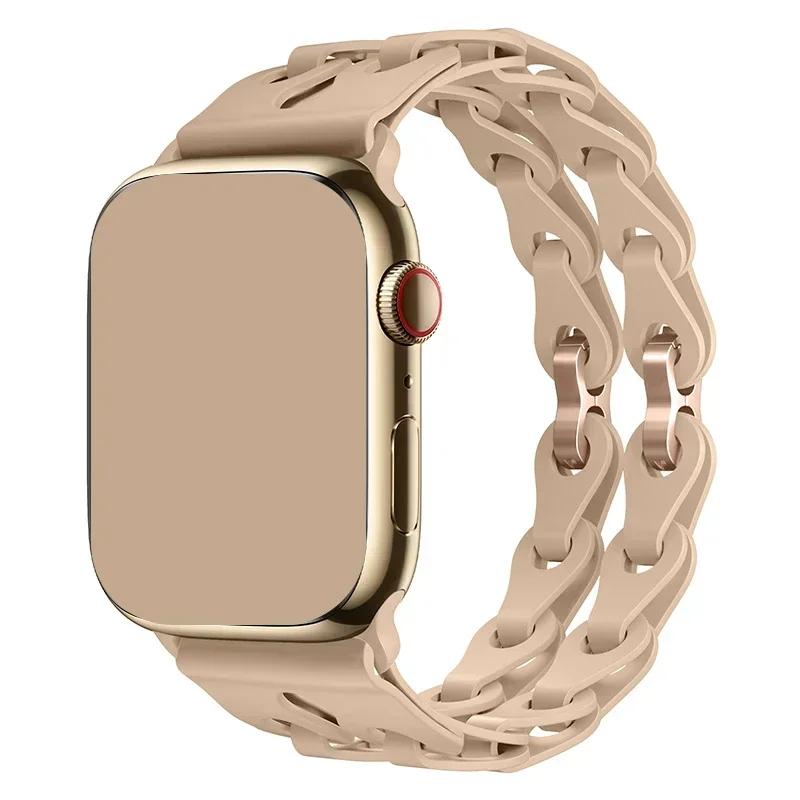 Silicone Strap for Apple Watch Ultra 2 Band 49 44 45 46 42 38 40 41mm Sport Correa Bracelet for Iwatch Series10 9 8 7 6 5 Se 4 3