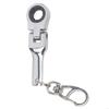   Portable Ratchet Wrench Keychain Lightweight 10mm Flexible 180 Degree Rotating Head for Car Auto Tuning Accessories
