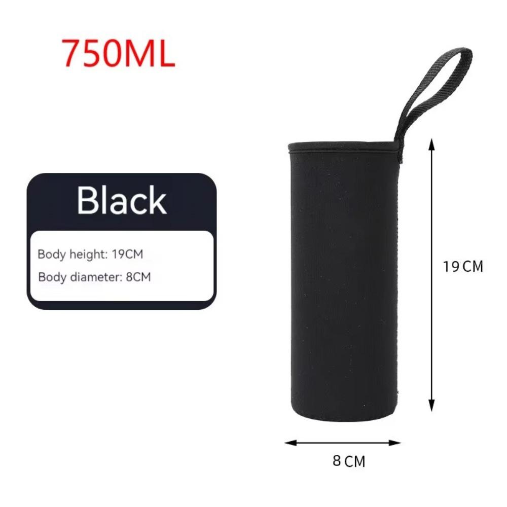 Black Water Bottle Case Portable Cup Sleeve Lightweight Cup Covers Bag