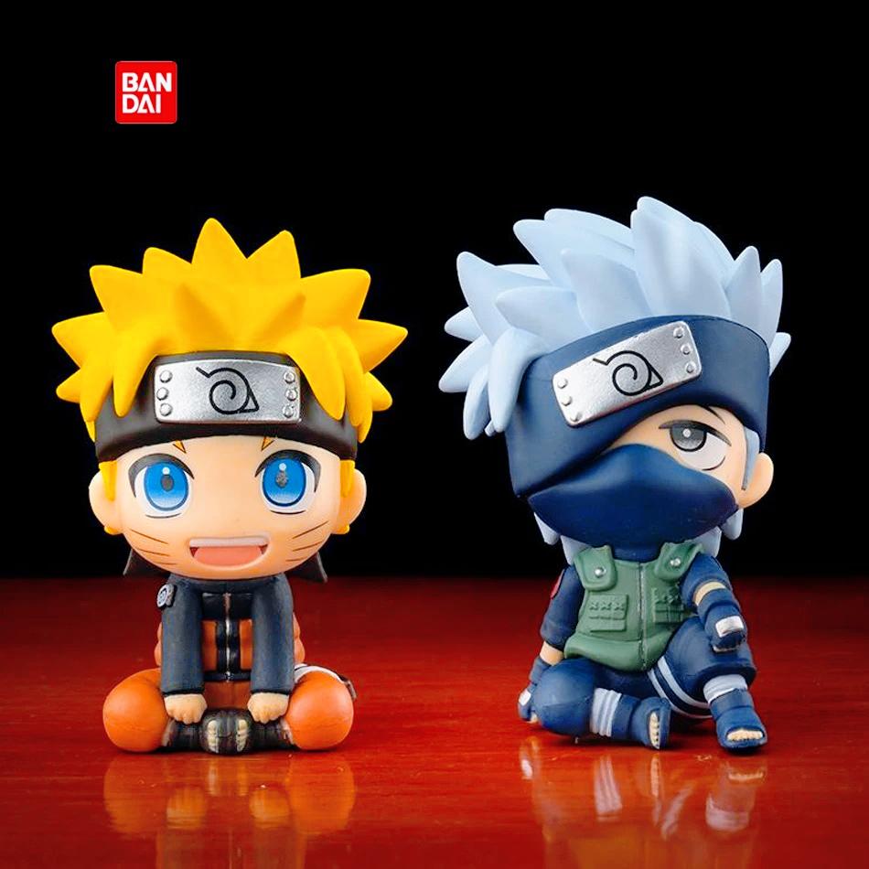 Naruto Anime Figure Toys Kakashi Action Figure Q Version Kawaii Sasuke Itachi Figurine Car Decoration Collection Model Toy