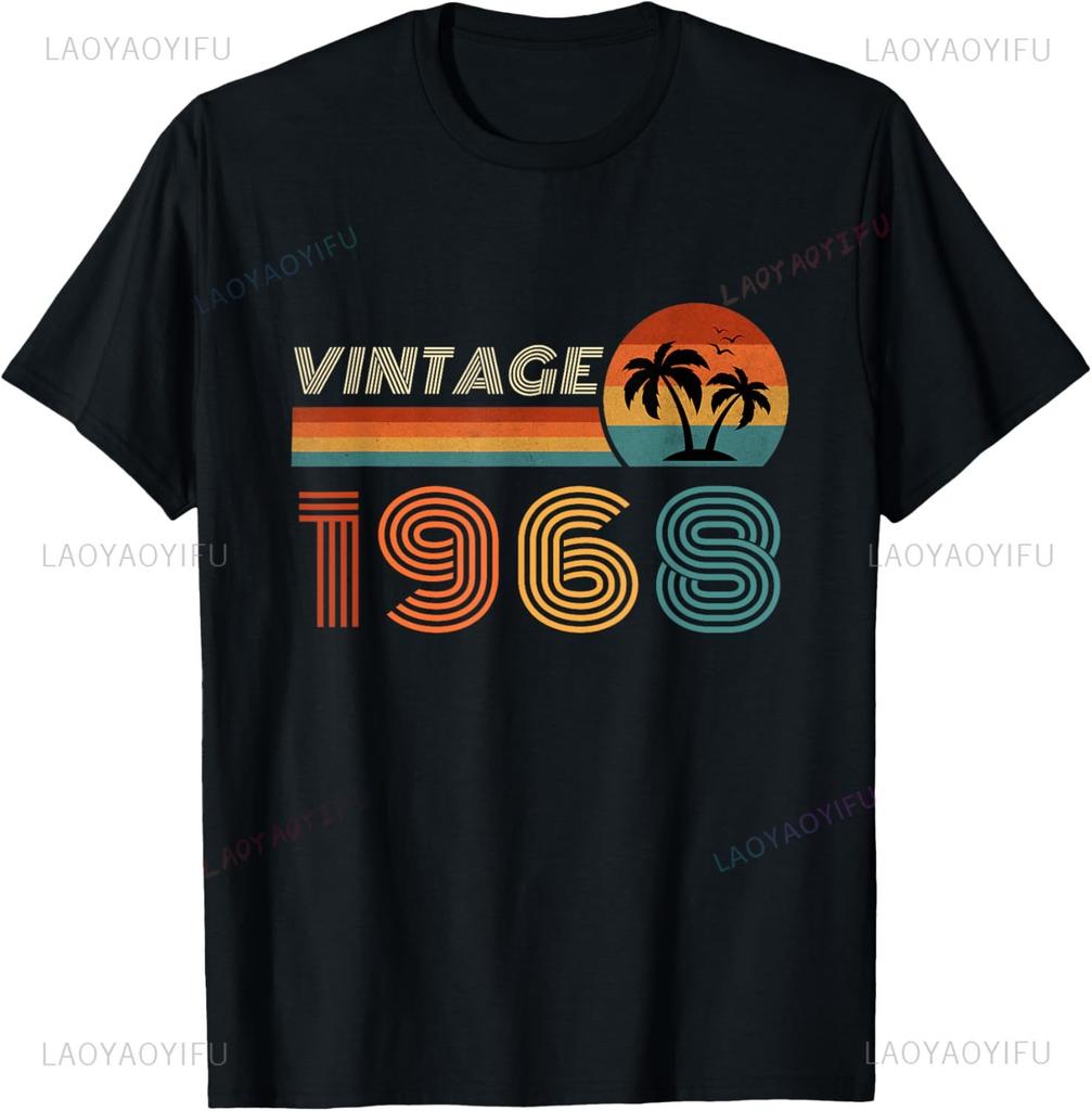 Vintage 1968 Limited Edition 57th Birthday Gifts 57 Year Old T-Shirt Graphic T Shirts Casual Mens Clothing Camiseta Hombre
