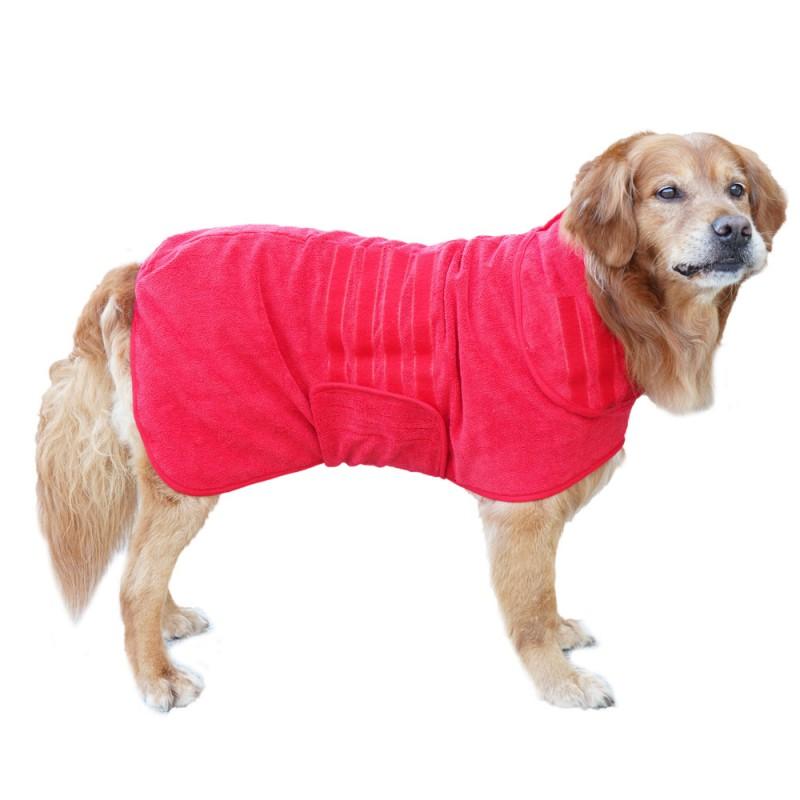 Pet Absorbent Bath Robe Dogs - Quick Dry Towel Wrap Teddy Golden Retriever Poodle After Bathing