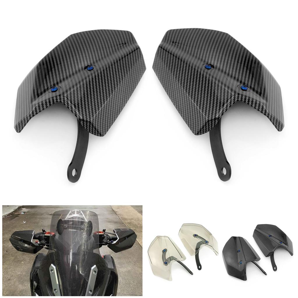 Lavitin Motorcycle Handguard Protective Cover Compatible with ADV150 ADV160 NMAX155 NVX155 Shield Windshield Steering Wheel Guard (Carbon Fiber)
