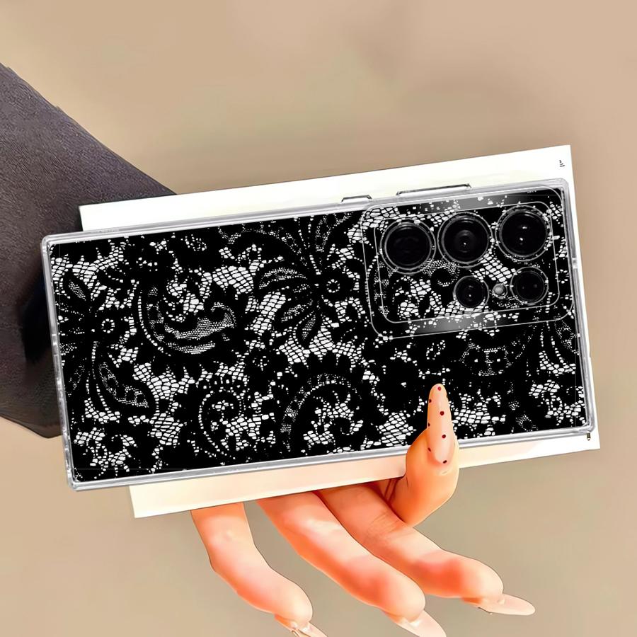 Case for Samsung Galaxy S24 Note 20 Ultra 10 S25 Edge S22 FE S23 Ultra S26 S21 S20 Plus Phone Cover Sexy Lace