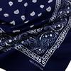 Trifong Bandana Navy 100% Cotton Adult Paisley Handkerchief Dark Blue Unisex Large 55cm x 55cm