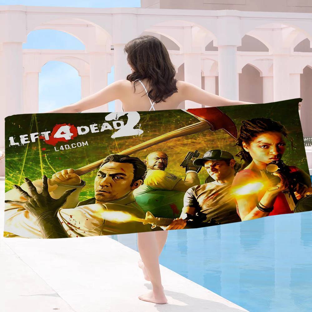 Hot Action Game Left 4 Dead Big Microfiber Beach Towels Quick Dry Towel Sand Beach Towels Pool Towel for Travel Swim Pool Yoga