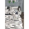 Parure de lit - 1 housse de couette 220 x 240 cm + 2 taies d'oreiller 60 x 60 cm - 65% coton, 35% polyester - Blanc