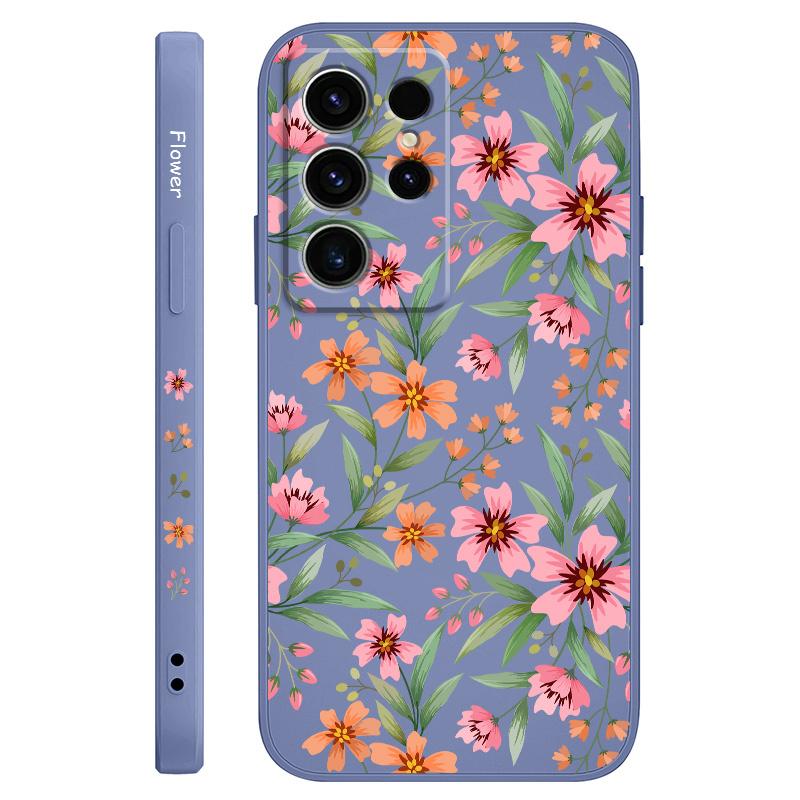 

Sunset Flowers Phone Case For Samsung Galaxy S25 S24 S23 S22 S21 S20 S10 S10E Ultra Plus FE Note 20 Ultra Plus Cover Galaxy S23