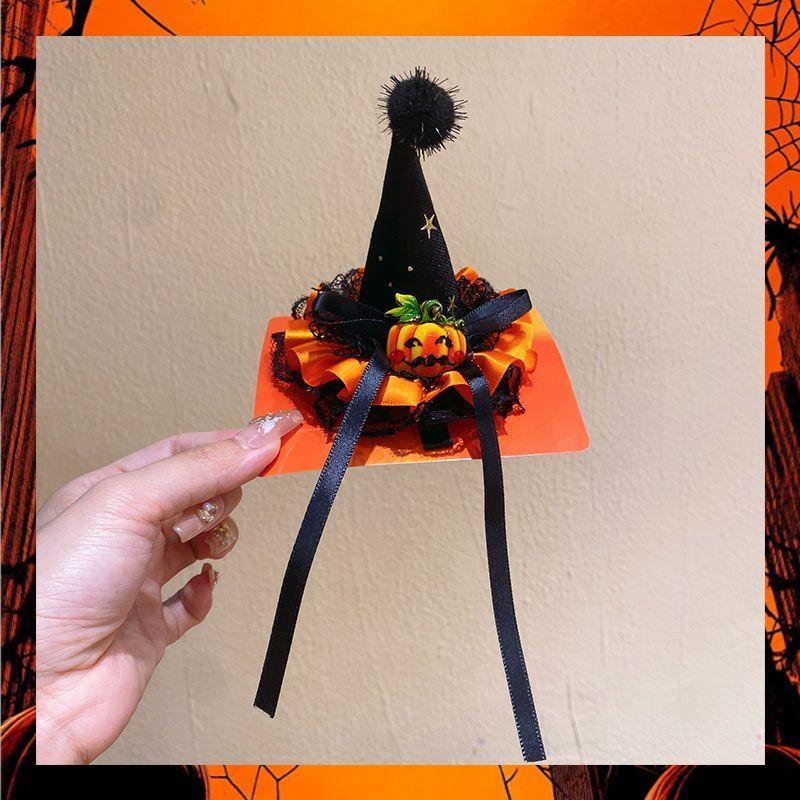 Halloween Headwear, Witch Hat, Hair Clip Party, Pumpkin Headwear, Girls' Fun and Funny Hair Accessories