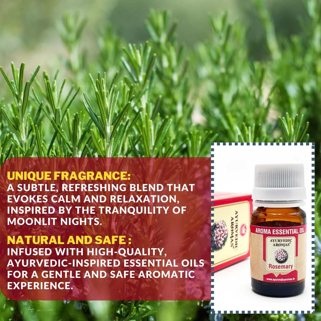 Ayurvedic Aromas Rosemary Diffuser Aroma Oil, 10ml, Aromatherapy Diffuser Oil