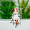 5Pc Car Landscape Cat Ornaments Cute Cartoon Cat Ornament Car Center Console Navigator Screen Sleeping Cat Decoration Miniatures