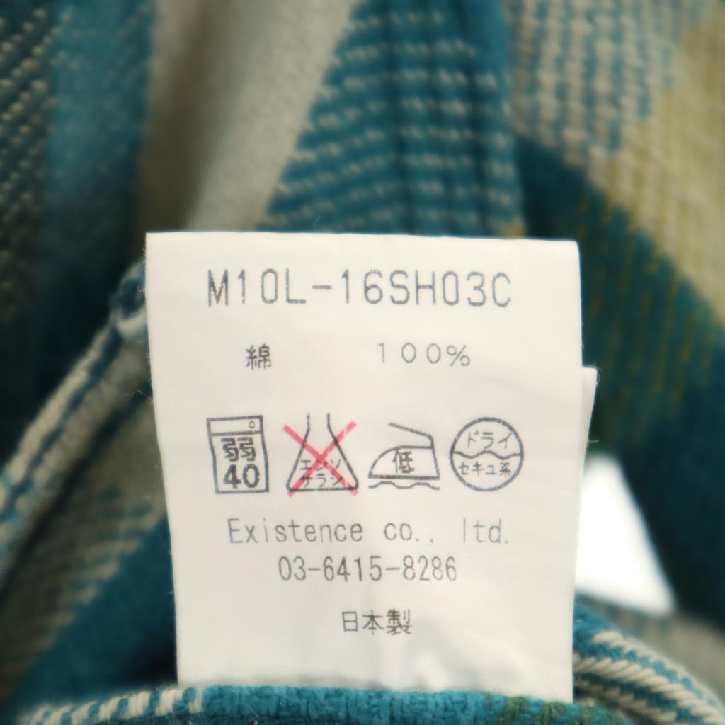 marka made in Japan Check Pattern Long sleeve Flannel shirt 1 Blue green Women Used