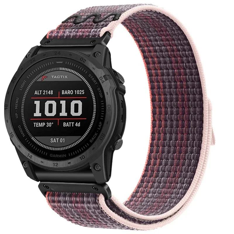 22mm 26mm Quick Fit Nylon Strap for Garmin Watch Fenix 8 47mm 51mm 7 7X Pro 6X 5X Enduro 3 Fenix 5 5X 6 6XPro 935 Band Watchband
