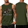 Men's Funny Animal Slogan Print Tank Top, Loose Fit Breathable Summer Gym Streetwear Casual Vest