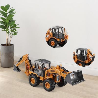 Bagger 2IN1 Bagger Bulldozer Diecast Spielzeug Modell Ingenieurwesen Legierung+Kunststoff Bau Spielzeug Sammlung Geschenk Für Kinder