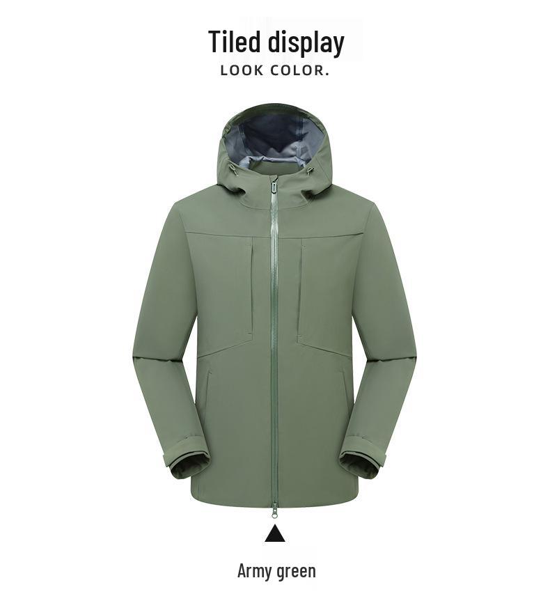 Unisex Outdoor Windproof Waterproof Warm Mountaineering Jacket for Camping and Hiking