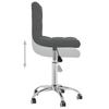 Dining Chair Swivel Dark Grey Fabric