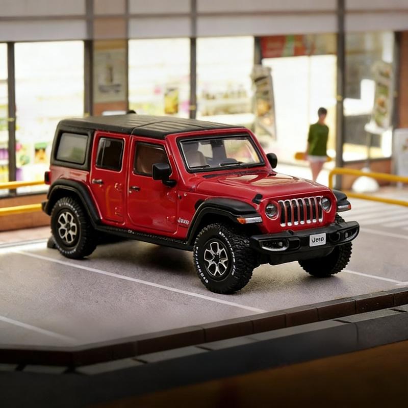 1:64 Jeeps Wrangler Rubicon SUV Alloy Car Model Diecasts Metal Off-road Vehicles Car Model Simulation Miniature Scale Kids Gifts ALQ1