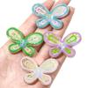 Acrylic Oil Drop Hand-painted Butterfly Beads for DIY Jewelry