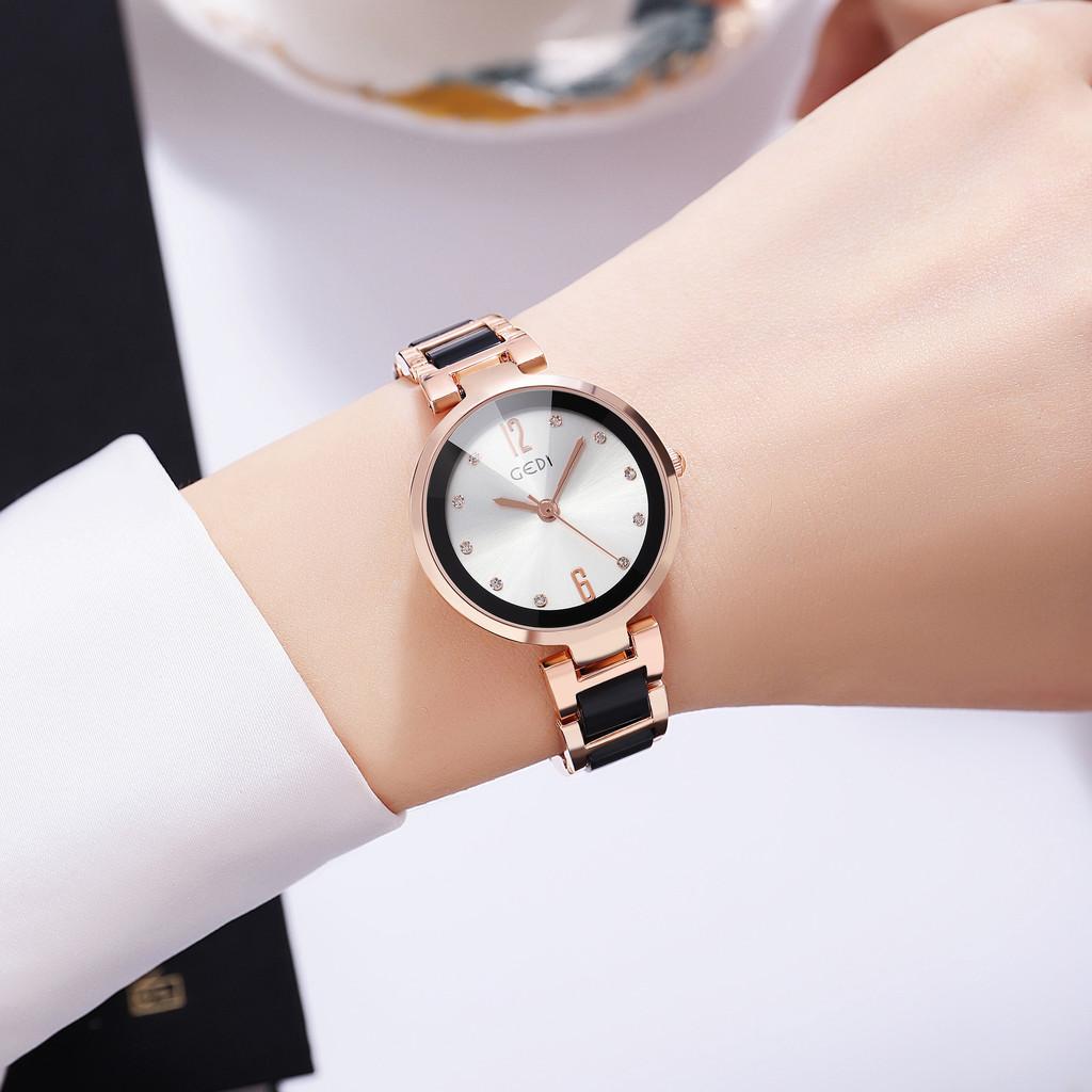 Gadi Ceramic Womens Quartz Watch With Water Resistance For Elegant Ladies