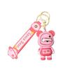 Pvc Cute Glowing Space Bear Keychain Perfect For Couples Friends And Gifts