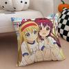 Classic Funny Japanese Anime Y-Yuru Yuri Cushion Cover Throw Pillow Cover Hidden Button Durable Polyester Chair Cushion
