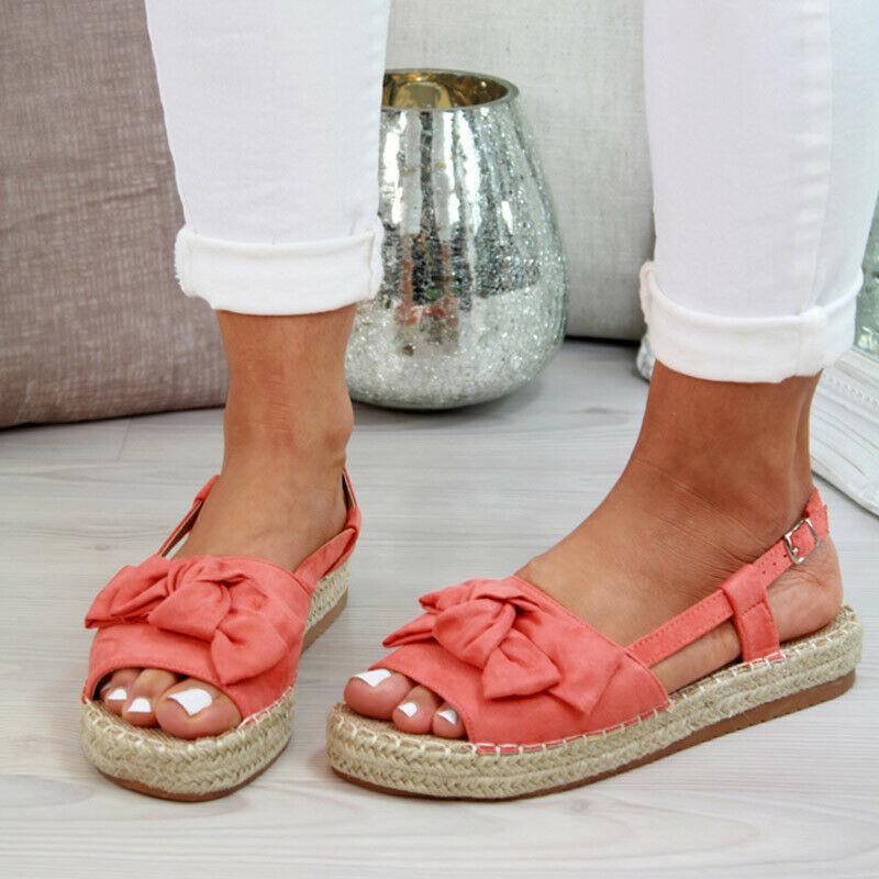 Sandalias de verano suela de esparto con lazo comprar a buen precio —  entrega gratuita, reseñas reales con fotos — Joom