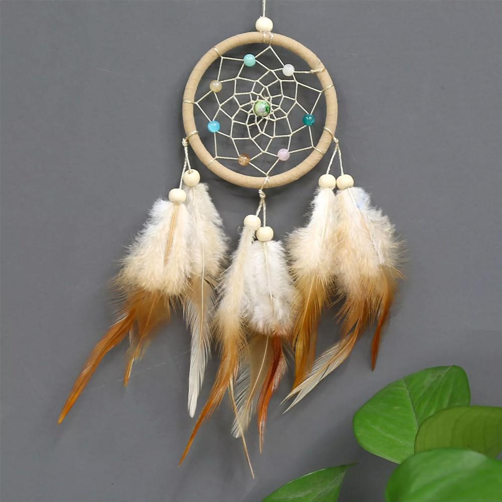Feather Dream Catcher Handmade Wall Hanging Wind Chimes Creative Hollow Home Car Ornament Craft Decoration Gifts
