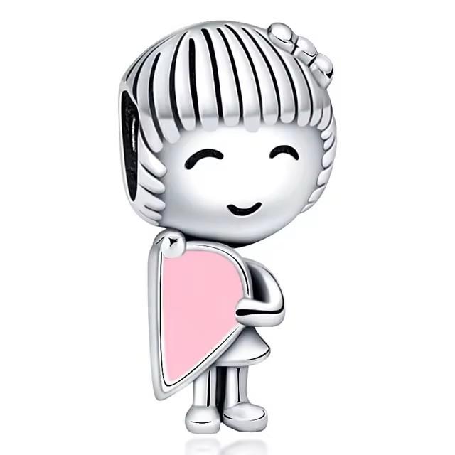 Copper Couple Wedding Boy Girl Character Bead Charms Pendant Fit Bracelet Necklace Women Diy Twinkle Jewelry Gift